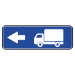 Дорожный знак 6.15.3 «Направление движения для грузовых автомобилей» (металл 0,8 мм, II типоразмер: 350х1050 мм, С/О пленка: тип А коммерческая)